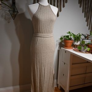 Anthropologie Amadi Carolina Knit Dress Beige